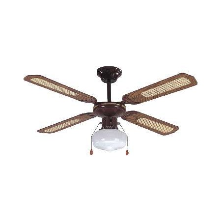 Ventilatore da soffitto, mod. 70919, 3 velocità, 4 pale, 1 luce, selettore di rotazione, diametro: 105 cm